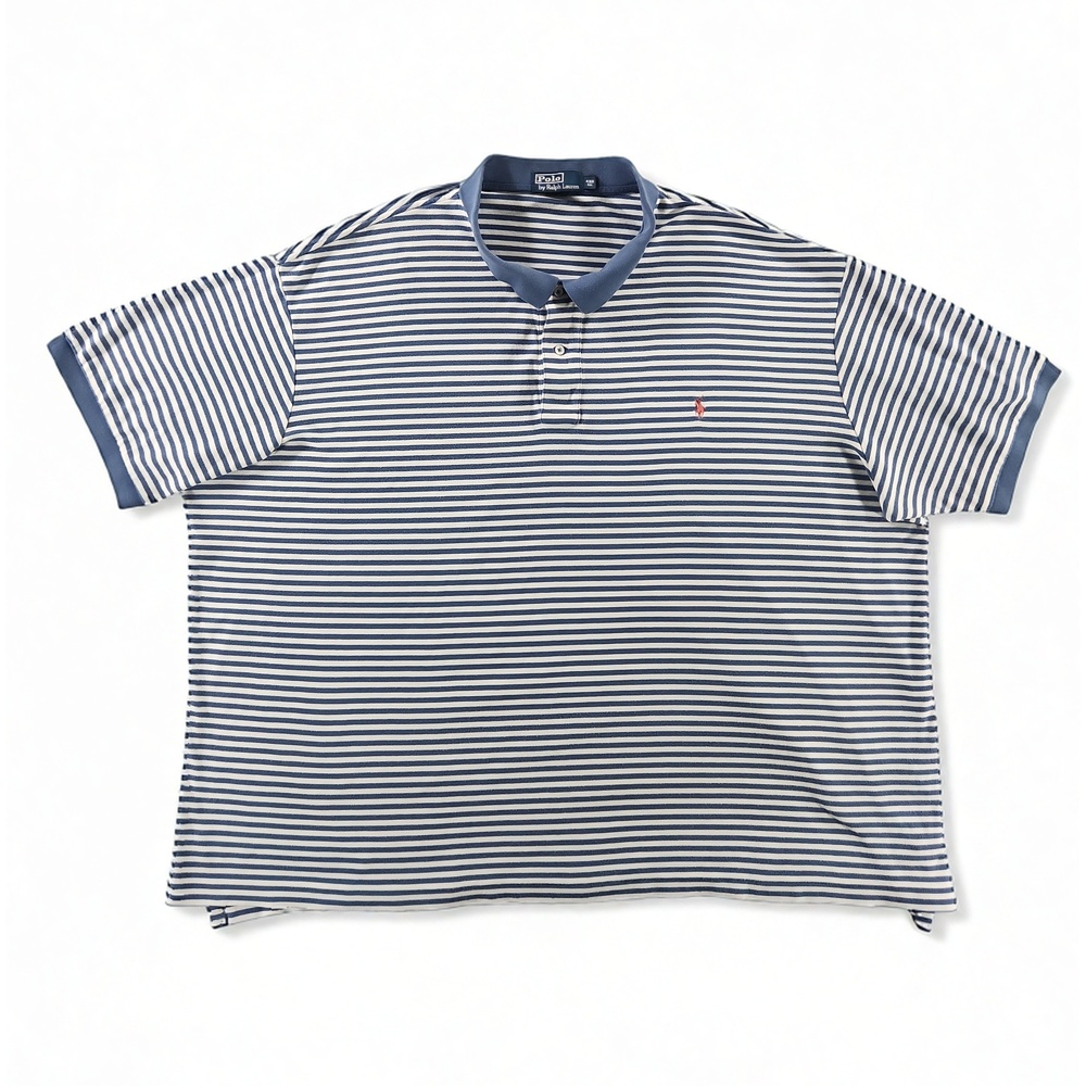 Polo Ralph Lauren Men Big Tall Striped Mesh Polo Shirt 4XB Preppy Golf Sport